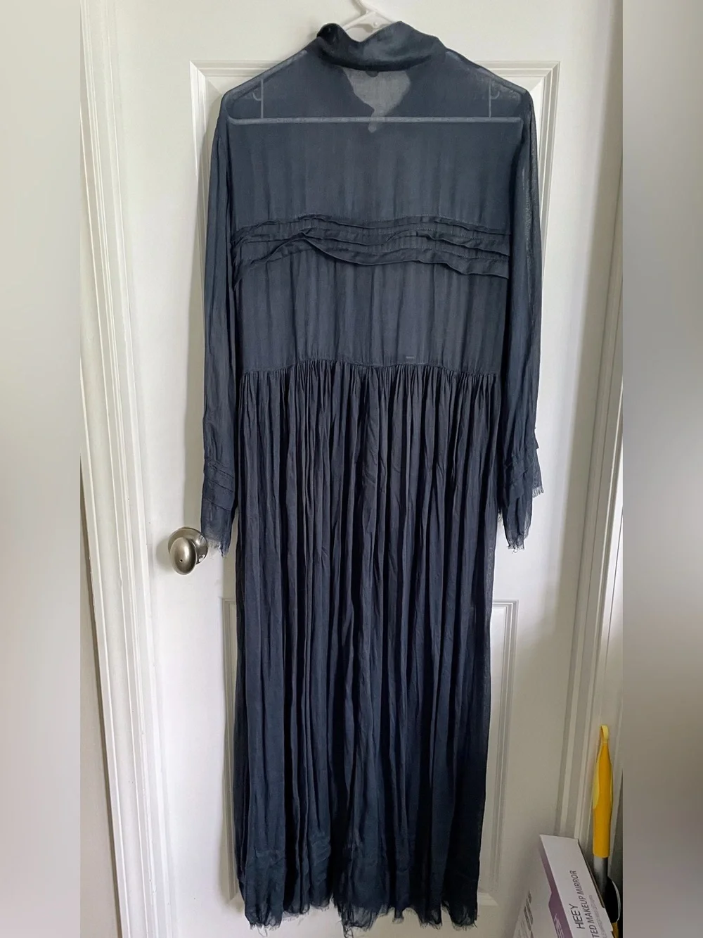 Free People Navy Blue Sheer Maxi Dress